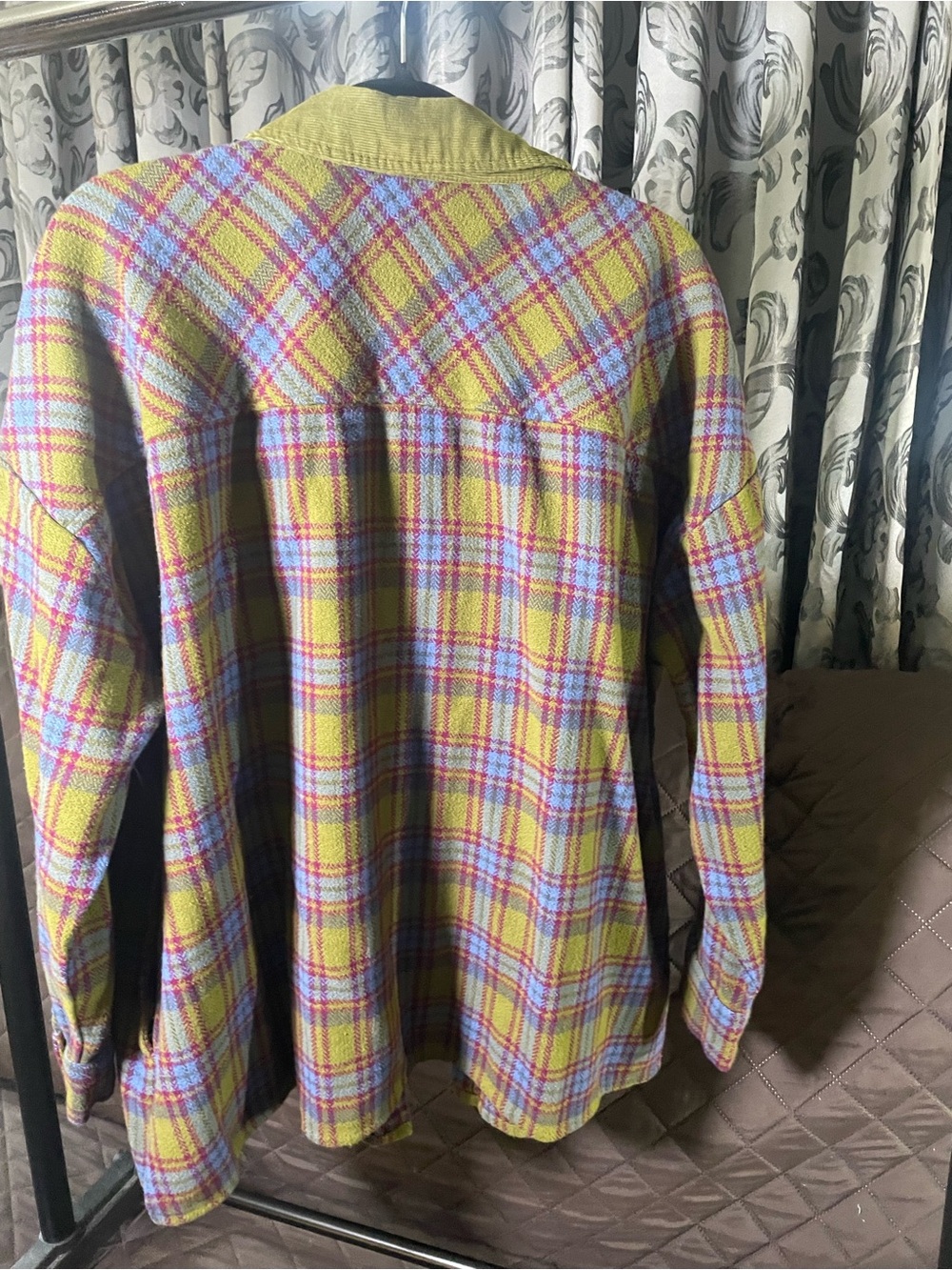 Peace Love World Plaid Button-Down Shirt Jacket- NWOT - Picture 6 of 11